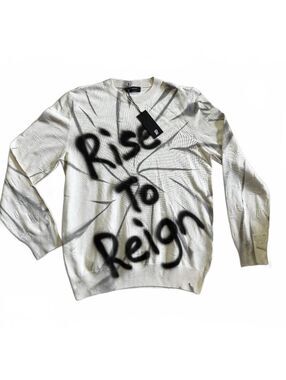 Left Point Italy White Sweater Rise To Reign'
